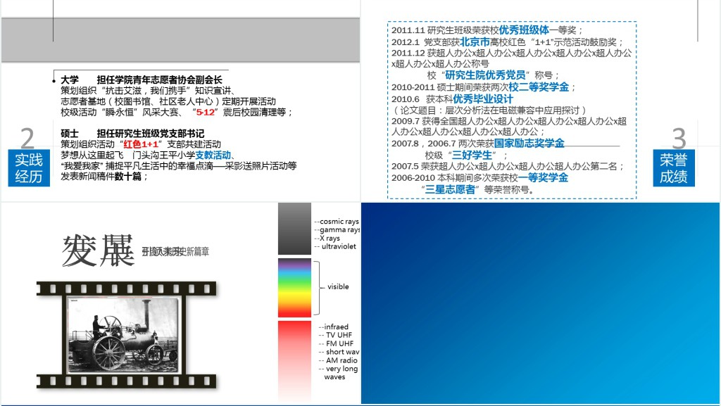 无线电管理专业求职简历PPT模板 无线电管理专业求职简历PPT模板