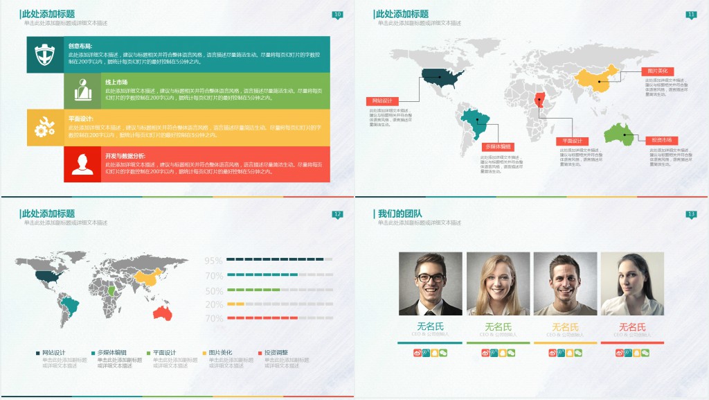 高端商务大气欧美创业计划PPT模板