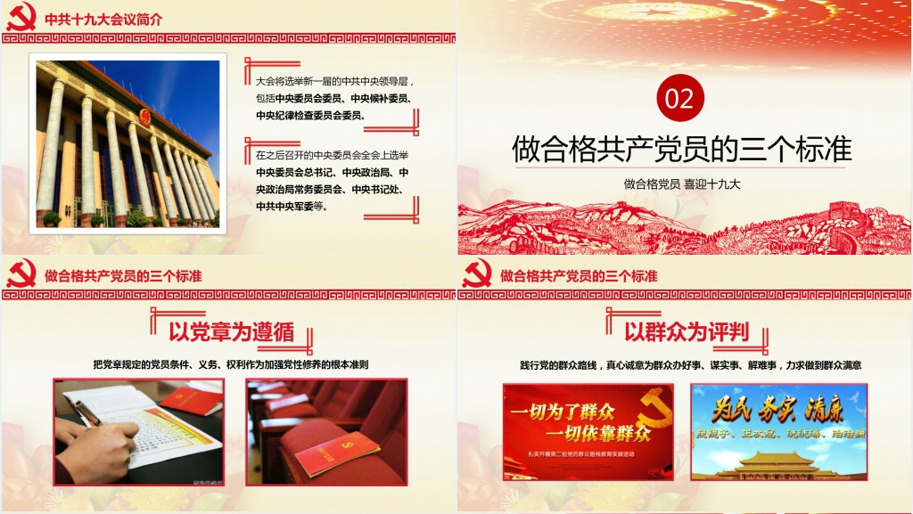 党政风对党忠诚做合格的党员PPT党课