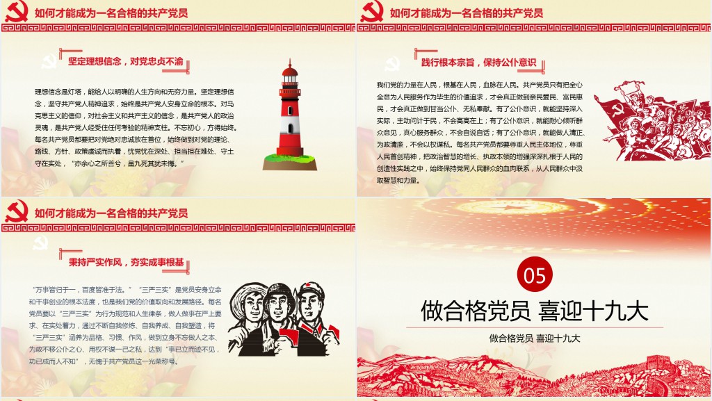 党政风对党忠诚做合格的党员PPT党课