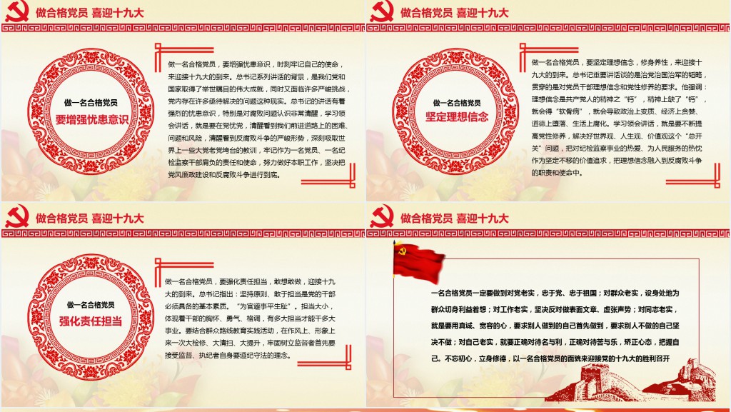 党政风对党忠诚做合格的党员PPT党课