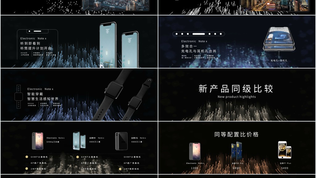 千元智能游戏手机发布会PPT模板 千元智能游戏手机发布会PPT模板