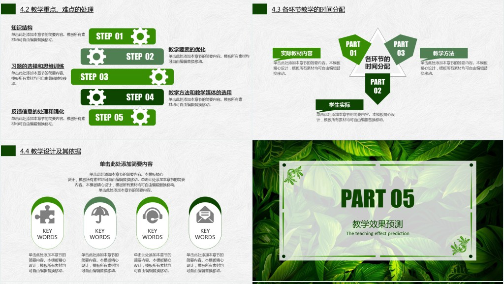 唯美绿色教师公开课PPT模板 唯美绿色教师公开课PPT模板