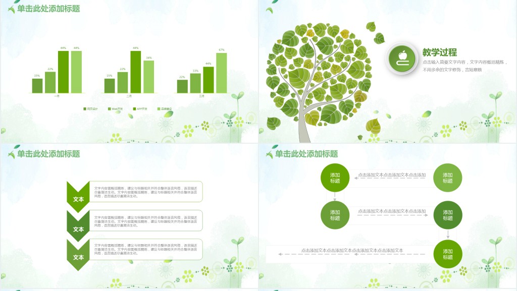 绿色清新教师公开课PPT模板 绿色清新教师公开课PPT模板