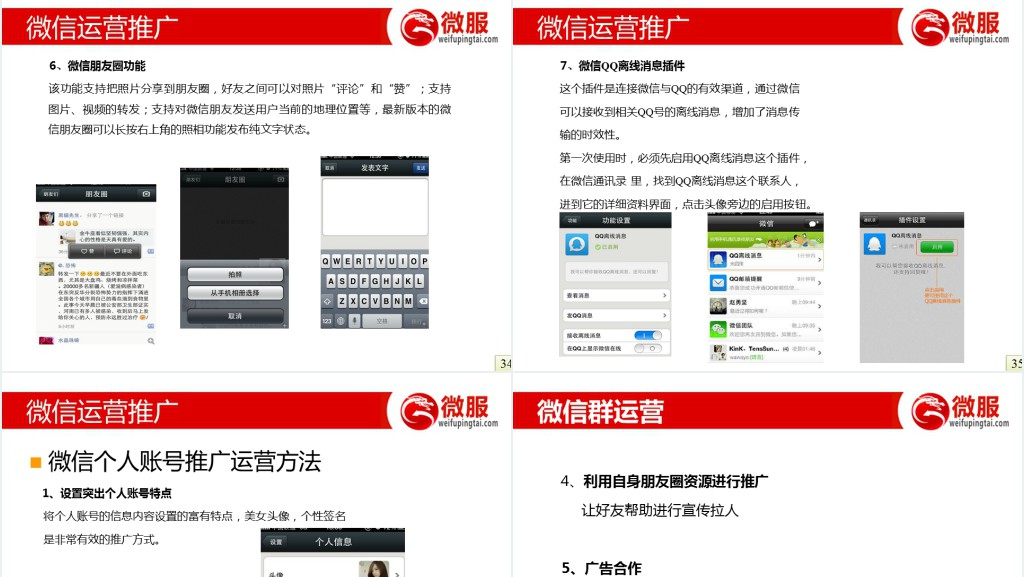 微信平台的运营方案PPT模板 微信平台的运营方案PPT模板
