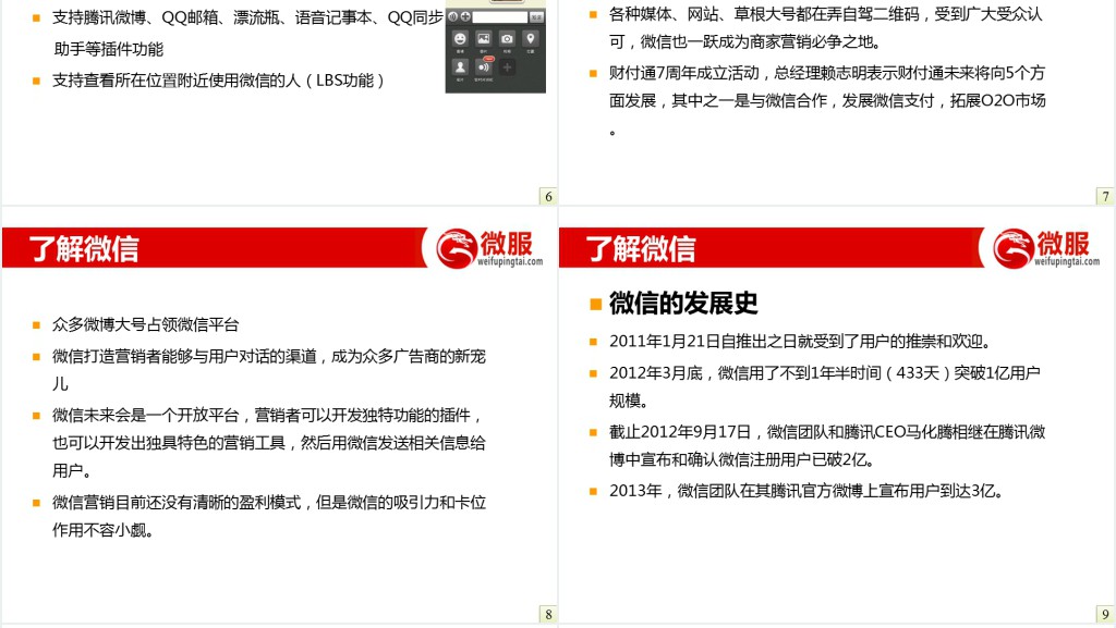 微信平台的运营方案PPT模板 微信平台的运营方案PPT模板