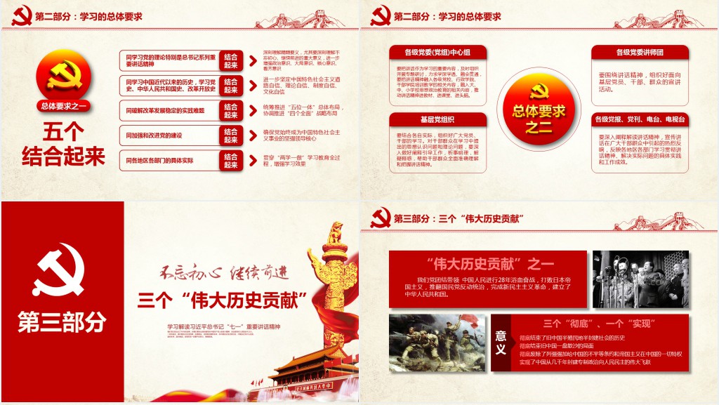 不忘初心继续前进观影PPT模板 不忘初心继续前进观影PPT模板