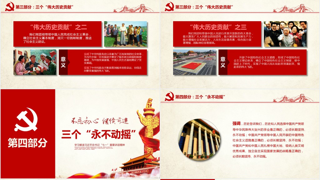 不忘初心继续前进观影PPT模板 不忘初心继续前进观影PPT模板