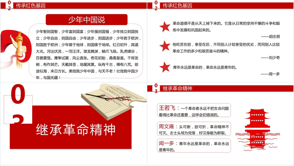 红色家书专题PPT党课 红色家书专题PPT党课