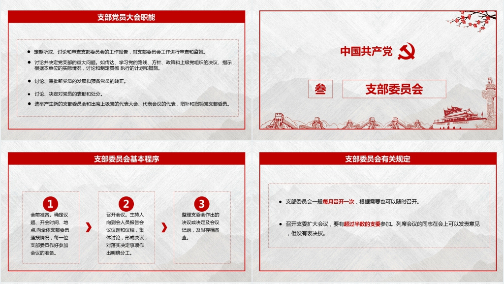 三会一课制度贯彻落实PPT党课 三会一课制度贯彻落实PPT党课