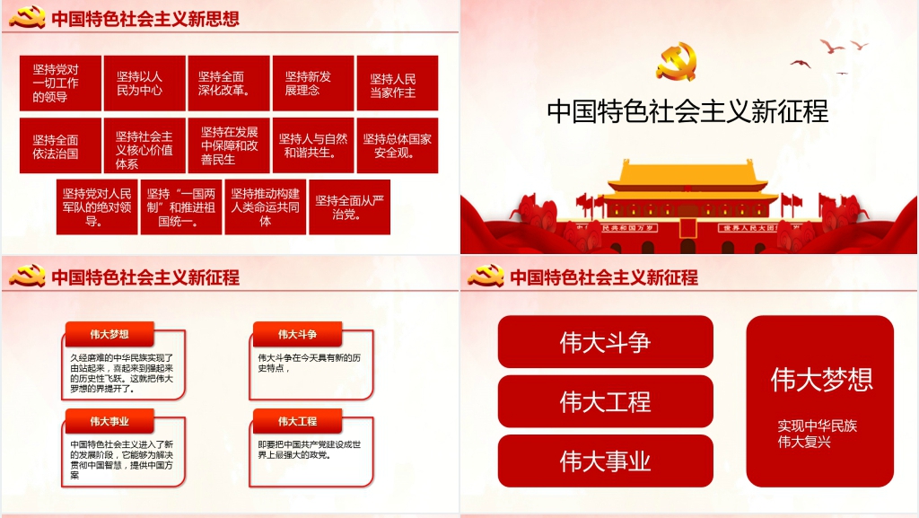 共筑中国梦十九大会议报告学习课件PPT模