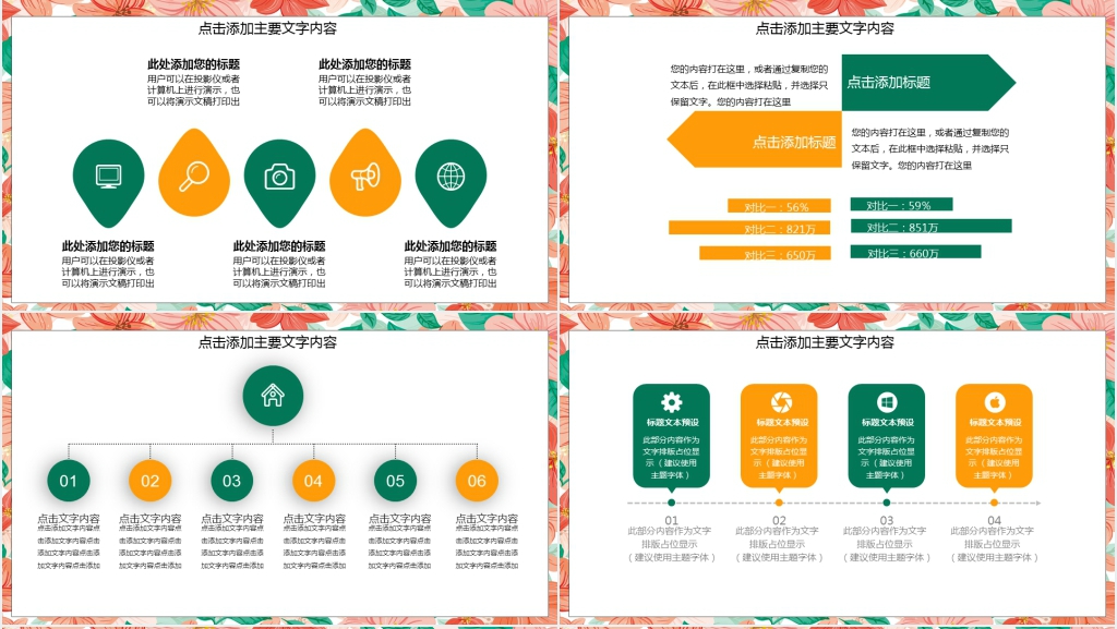 文艺小清新述职报告PPT