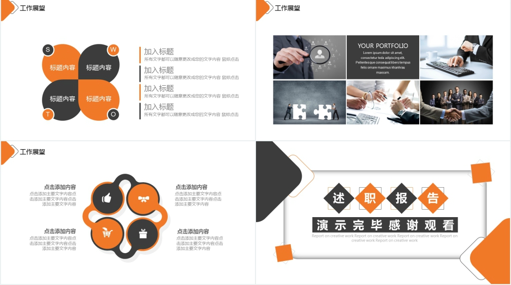 创意述职报告动态PPT模版