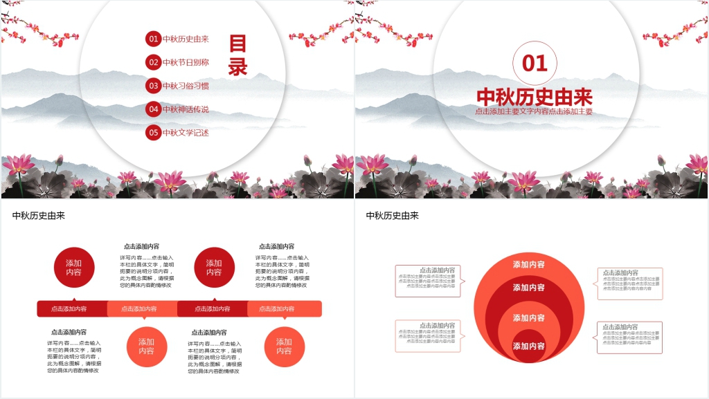 中秋佳节传统习俗动态PPT