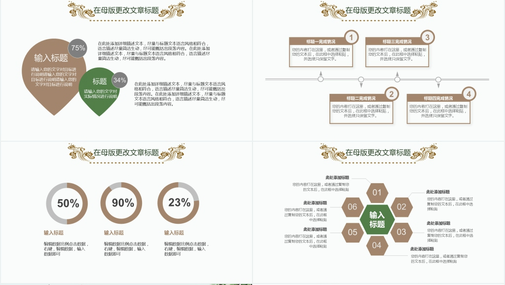 清新简约述职报告PPT模板