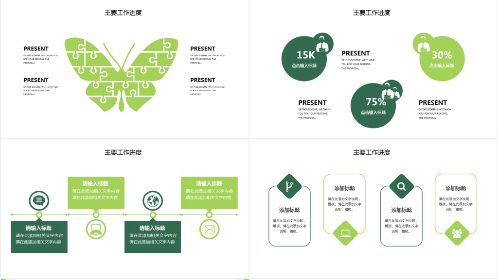 简约清新工作汇报PPT