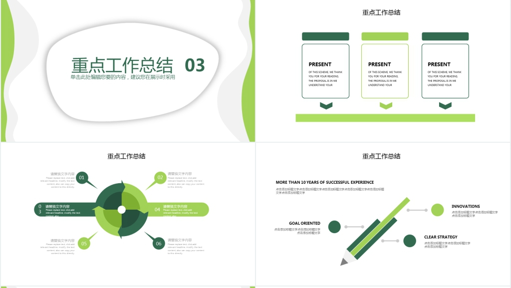 简约清新工作汇报PPT