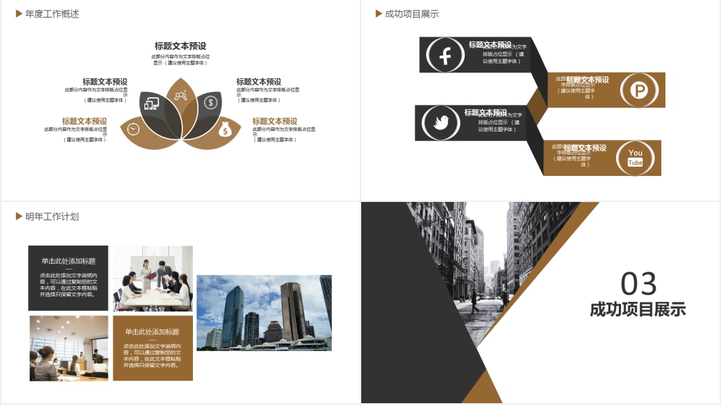 年度商务工作总结PPT