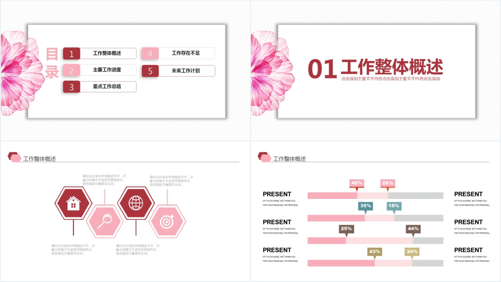 清新简约工作汇报PPT