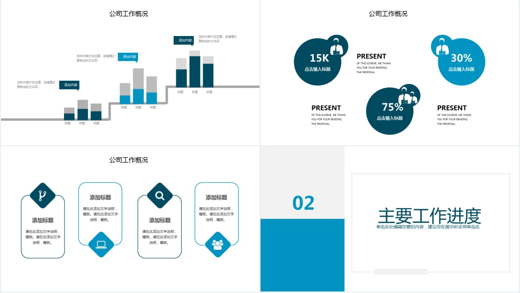 团队商务工作汇报PPT