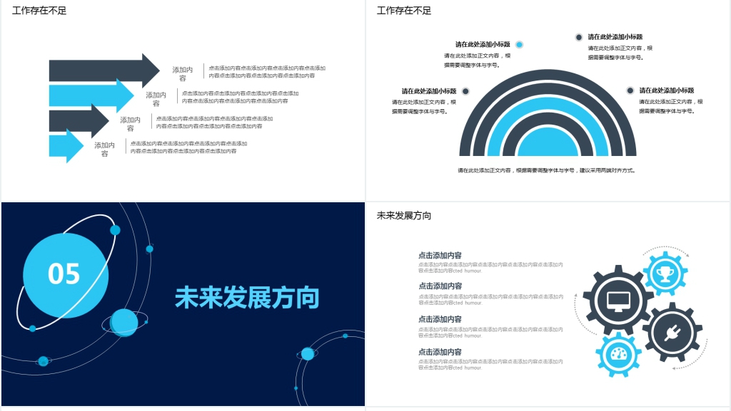 商务科技年度工作汇报动态PPT