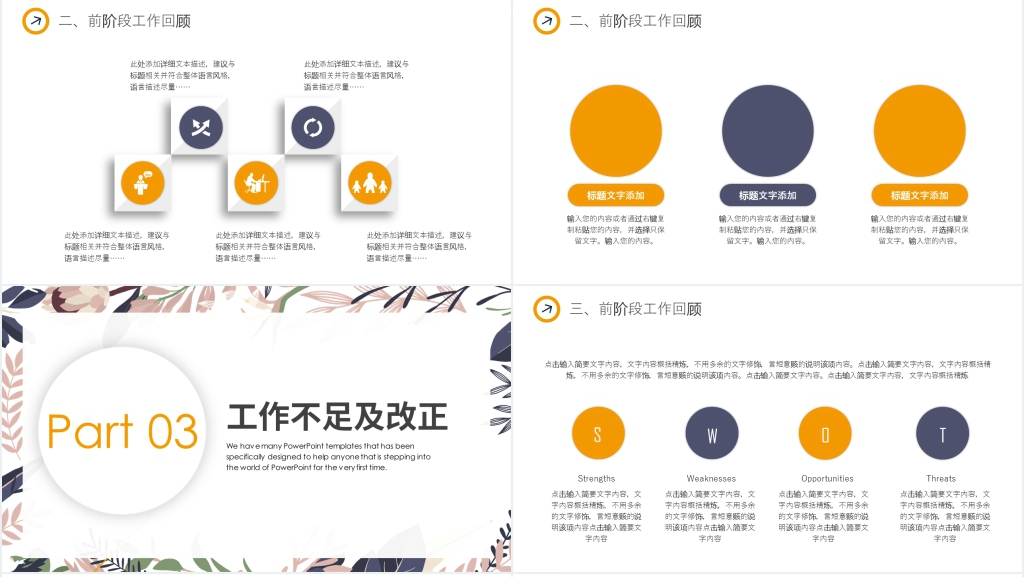 通用工作总结会议报告工作计划PPT模板