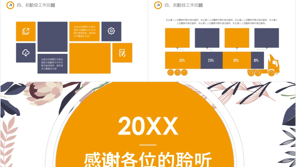 通用工作总结会议报告工作计划PPT模板