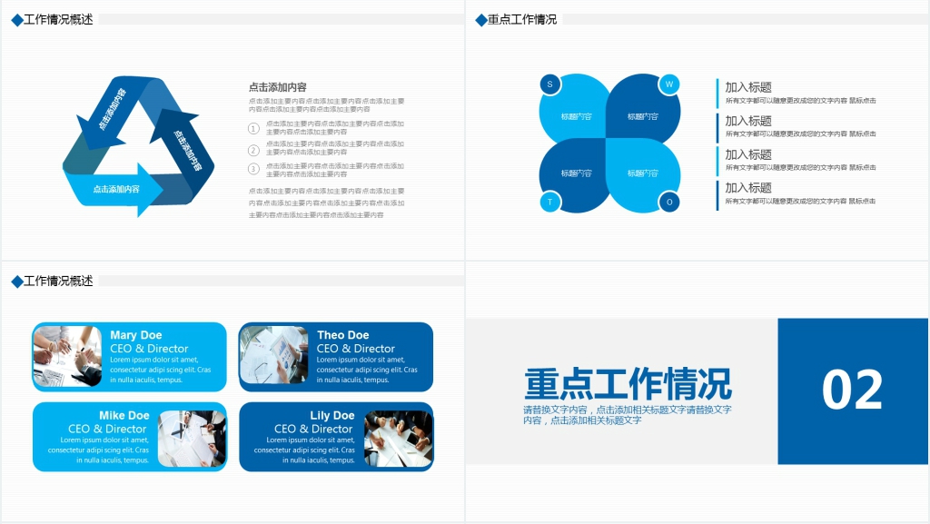工作汇报述职报告动态PPT