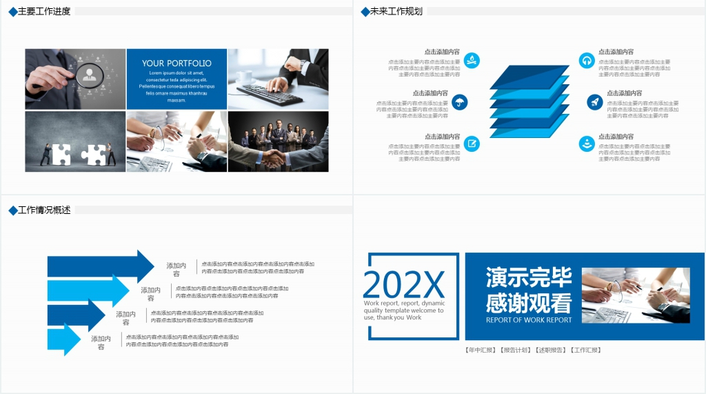 工作汇报述职报告动态PPT