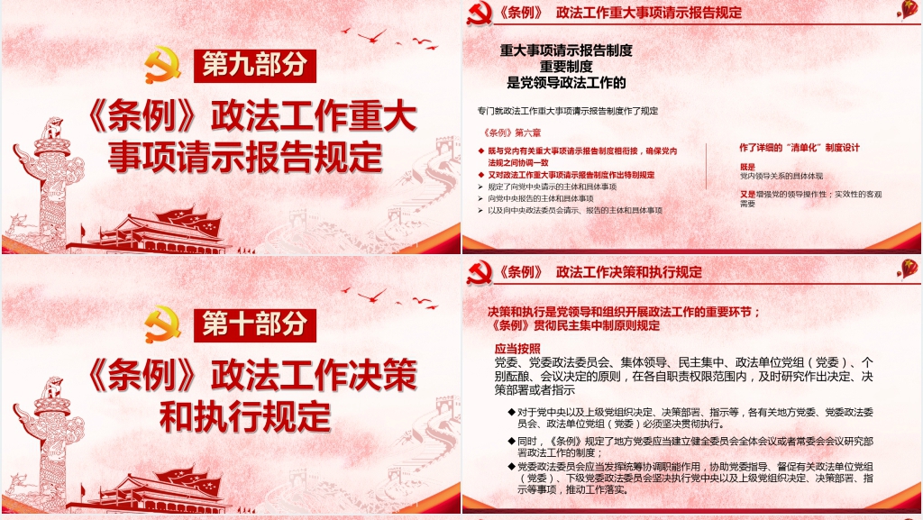 中国共产党政法工作条例PPT模板