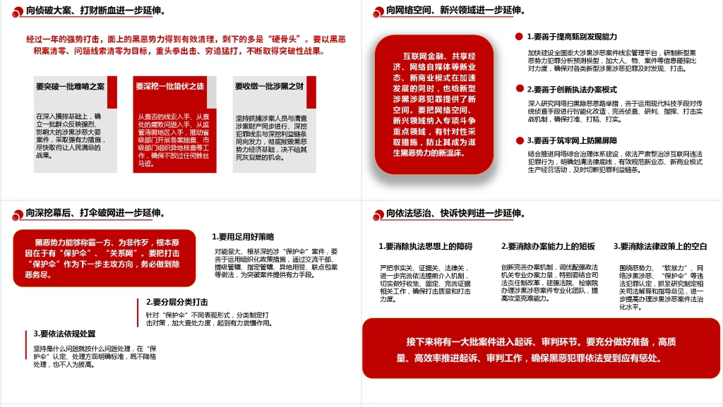 深化扫黑除恶行动扫黑攻坚年PPT模板