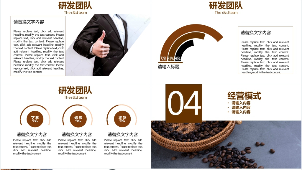 醇香咖啡介绍PPT模板