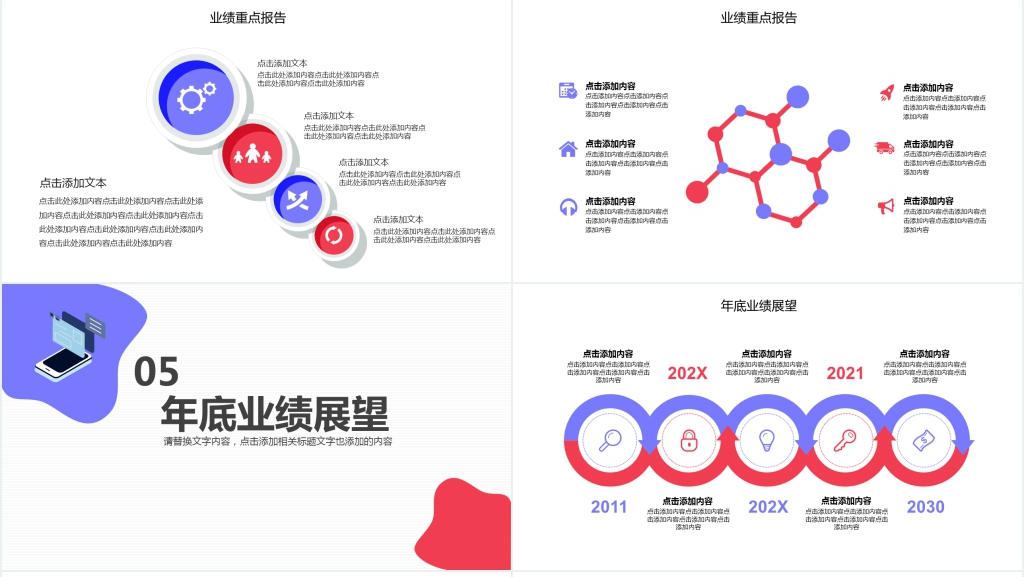 业绩汇报商务报告动态PPT