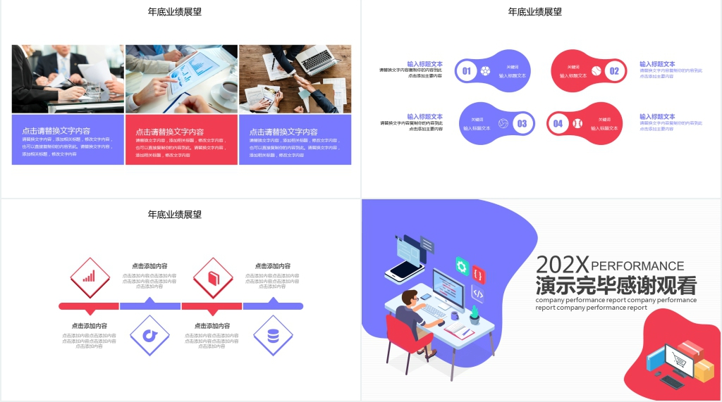 业绩汇报商务报告动态PPT