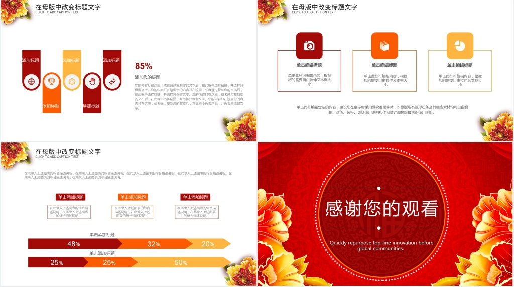 红色部门工作汇报PPT