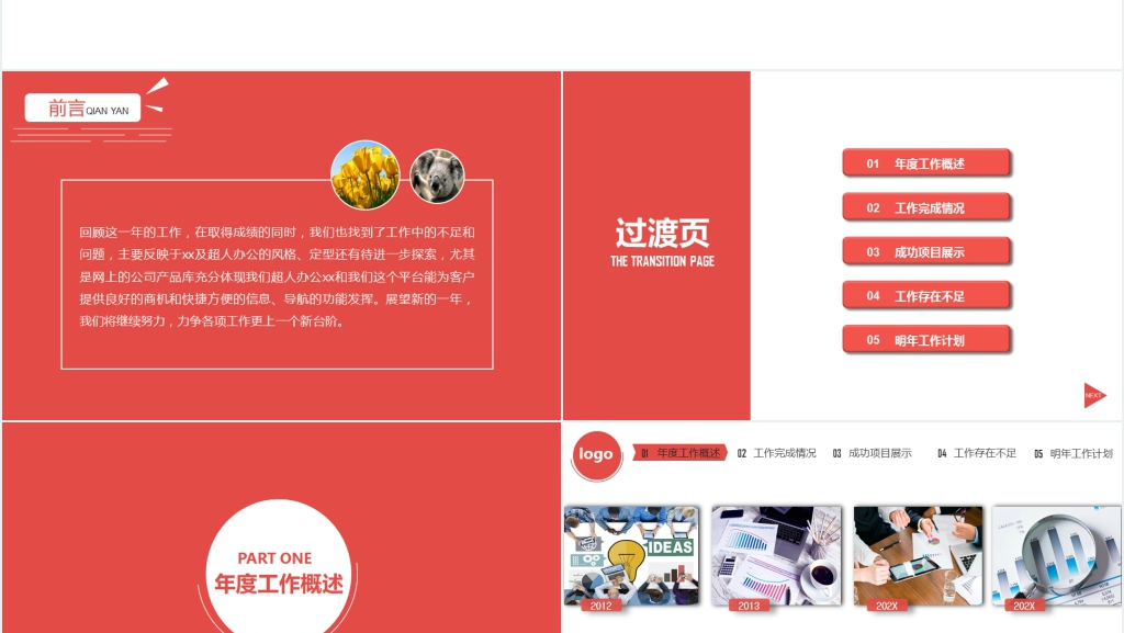 简工作汇报年终总结PPT模板设计