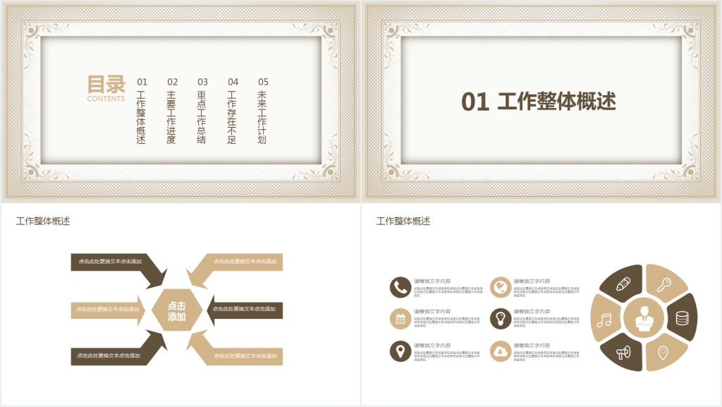 复古风年终总结计划PPT