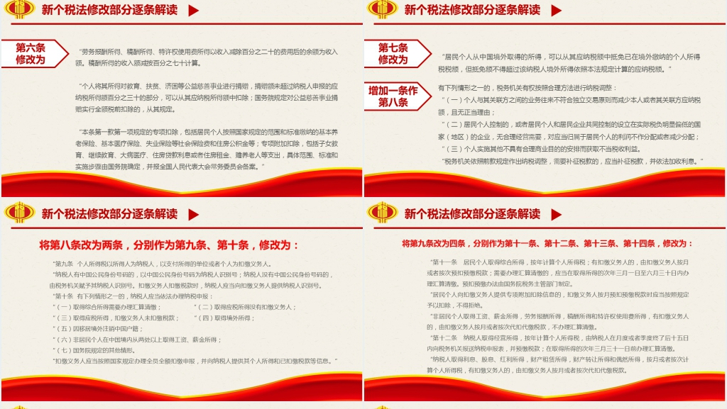 个税改革方案解读PPT模板