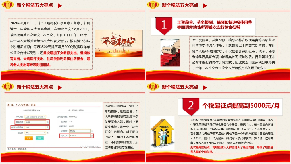 个税改革方案解读PPT模板