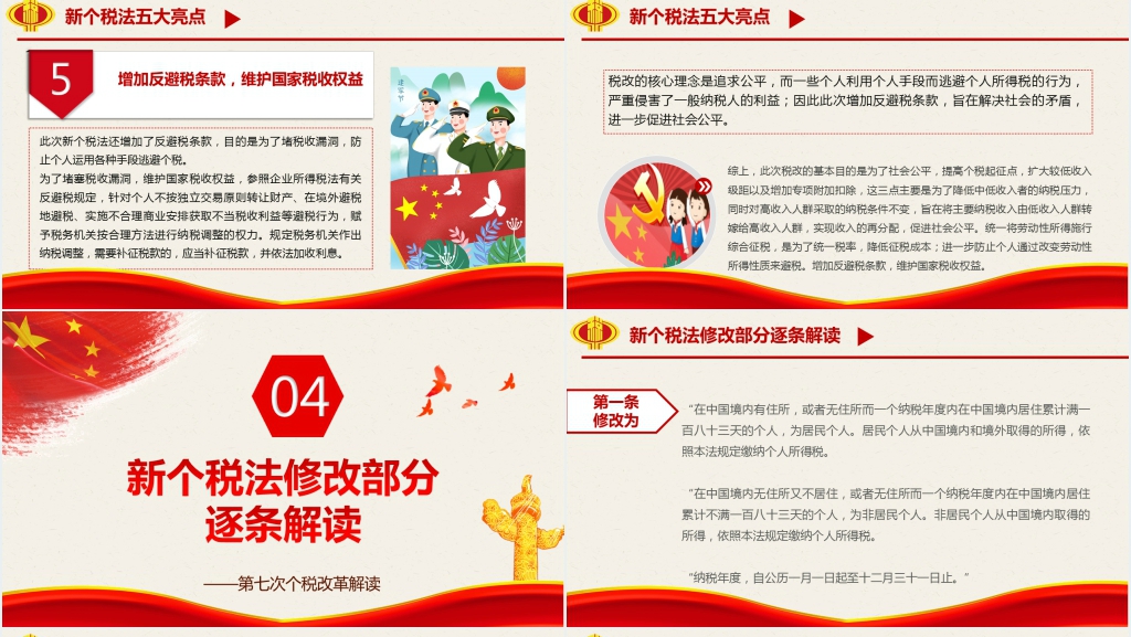 个税改革方案解读PPT模板