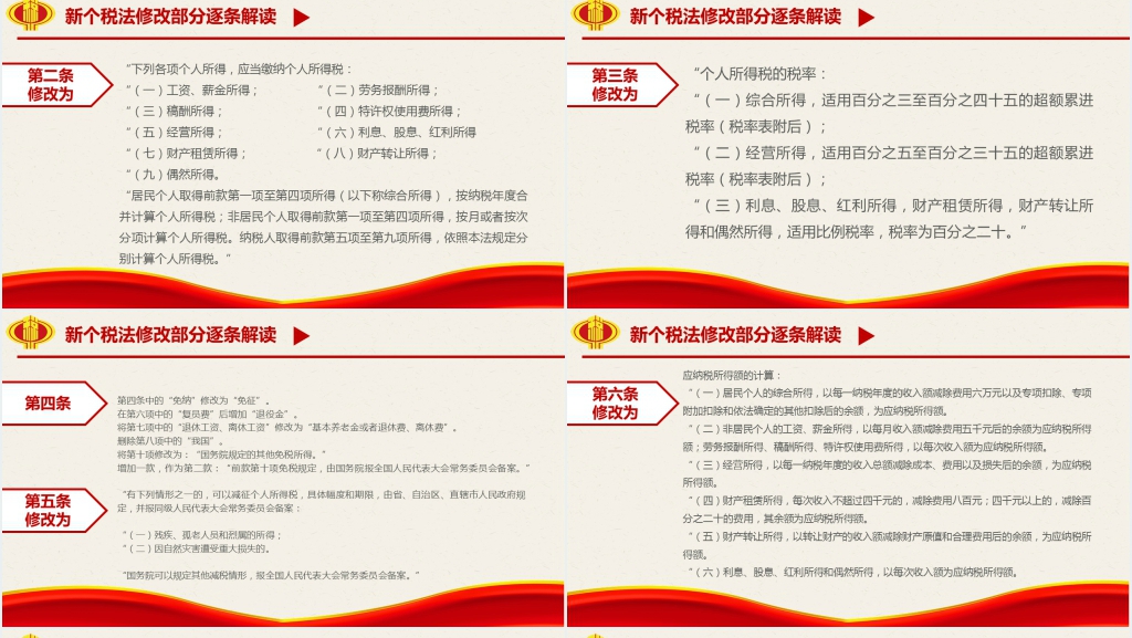 个税改革方案解读PPT模板