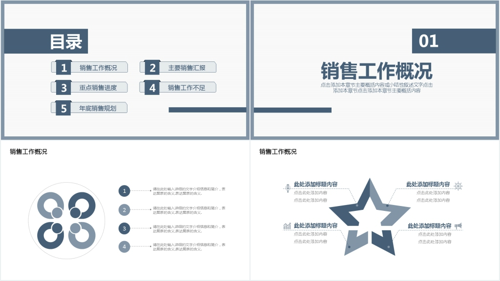 商务销售工作汇报PPT