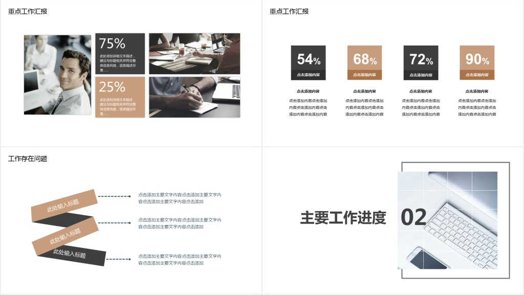 团队商务工作汇报动态PPT