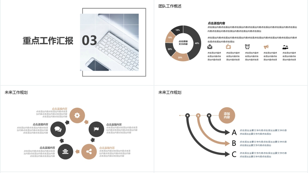 团队商务工作汇报动态PPT
