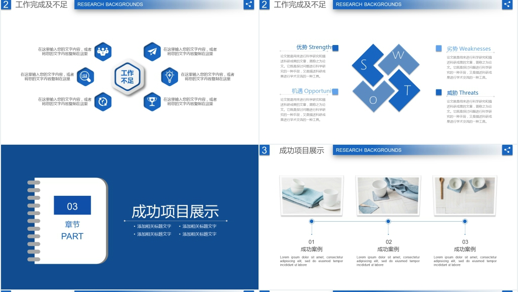 商务工作述职报告动态PPT