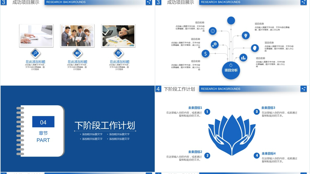 商务工作述职报告动态PPT