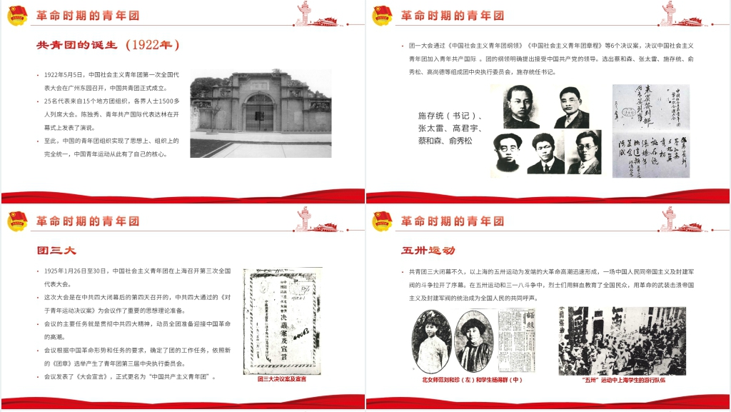 共青团简史团课PPT党课 共青团简史团课PPT党课