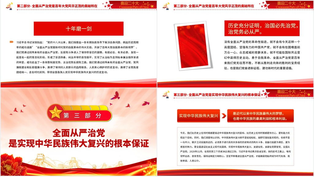 深刻理解全面从严治党是党永葆生机活力、走好新的赶考之路PPT党课 深刻理解全面从严治党是党永葆生机活力、走好新的赶考之路PPT党课