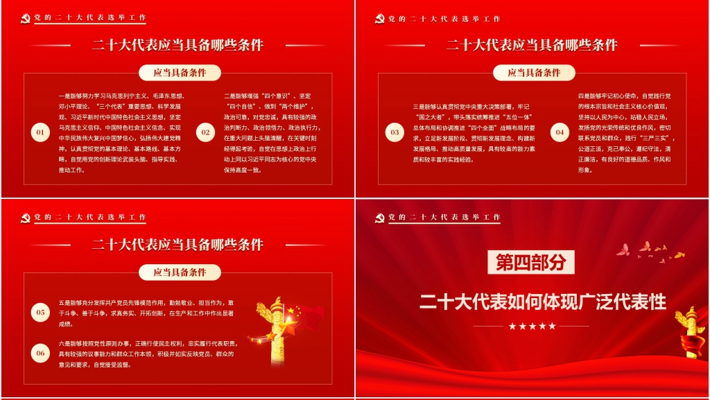 二十大代表怎么选PPT党课 二十大代表怎么选PPT党课