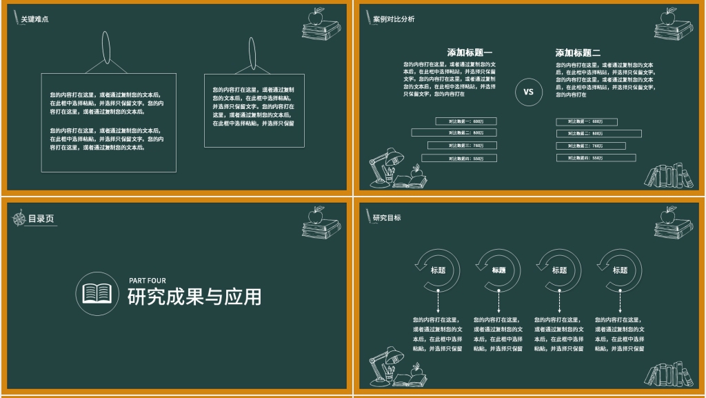 黑板风论文答辩PPT模板 黑板风论文答辩PPT模板